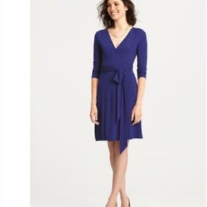 Banana Republic purple wrap dress